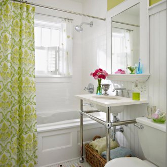 Yeşil banyo aksesuarları