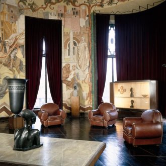 Muebles Art Deco de cuero