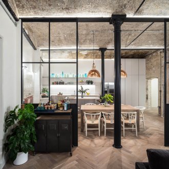 Cocina estilo loft