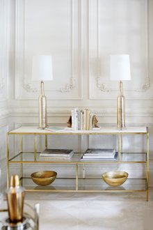 Muebles de metal de estilo retro.