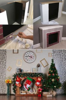 Lareira de Natal fora da caixa passo a passo