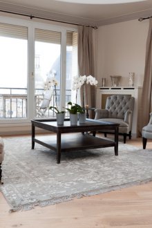 Beige interior of a country house in a modern style