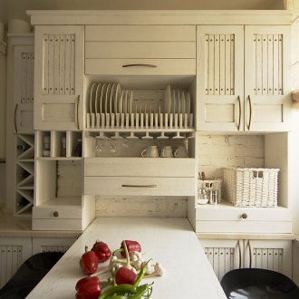 Mutfak 6 metrekare Provence tarzında