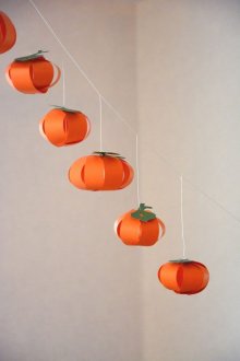 Guirlande de papier citrouille d'Halloween