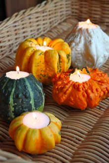 Bougeoir citrouille d'Halloween