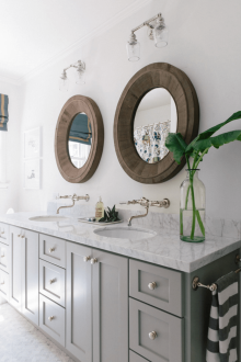 Masif ahşap banyo aynası