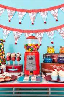 Retro Style Kids Geburtstag Dekoration