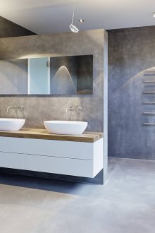 Beton içinde birleşik banyo
