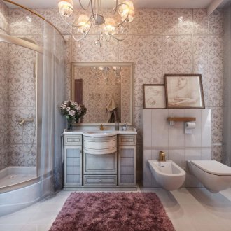 Klasik tarz kombine banyo