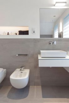 Porselen taşlı kombine banyo