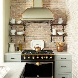 2019 design della cucina con finiture in oro