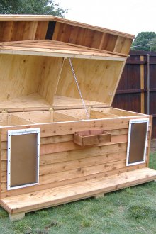 Cabine pour chien avec toit