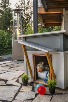 Boîte pour chien gris