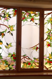 Glasfenster in der Wohnung