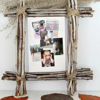 Marcos de fotos decorativos con ramas