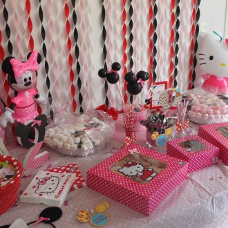 Hello Kitty Çocuk Partisi Masa Dekorasyonu
