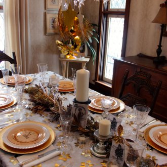 Décor de lustre pour la nouvelle année