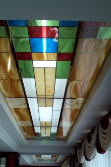 Glasmalerei Decke im Flur