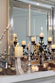 Décoration d'un appartement d'une pièce pour le nouvel an dans le style du shabby chic