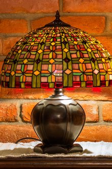 Glasmalerei Lampe im Innenraum