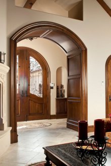 Wooden interior arch