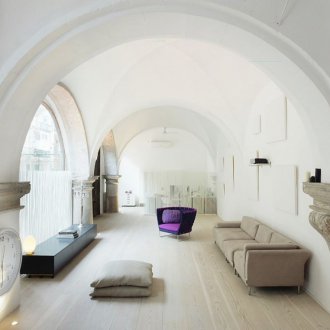 Vaulted ceiling in the house