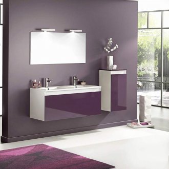 Muebles de baño morados