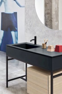 Muebles de baño de estilo industrial.