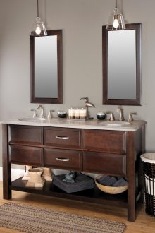 Muebles de baño marrones