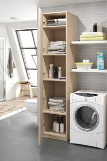 Muebles para baño con maletín.