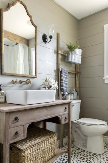 Muebles para el baño al estilo shabby chic