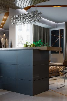 Studio Apartment Interieur mit Bartheke