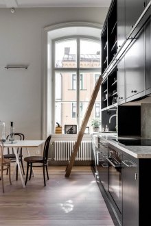 Studio schwarz Wohnung Interieur