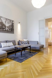Studiowohnungsinnenraum mit Parkett