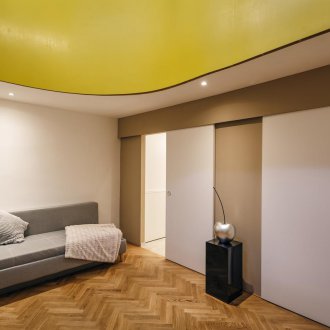 Studio-Apartment Interieur mit Partitionen