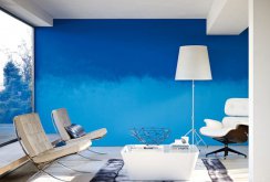 Μπλε τοίχους στο σαλόνι