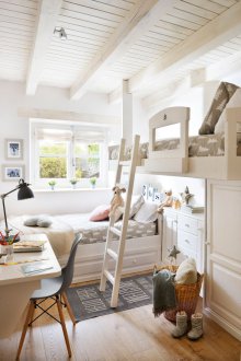 Schmales Kinderzimmer im provenzalischen Stil
