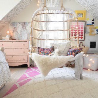 Çocuk tavan arasında shabby chic tarzı
