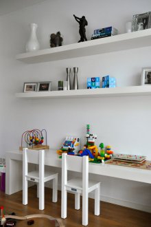 The interior of the children's area in a studio apartment