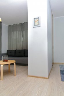 Children's area in the living room with a partition