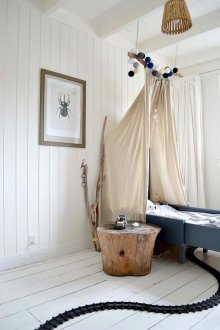 Scandinavian-style baby zone for a newborn