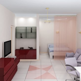 Sleeping area in the living room