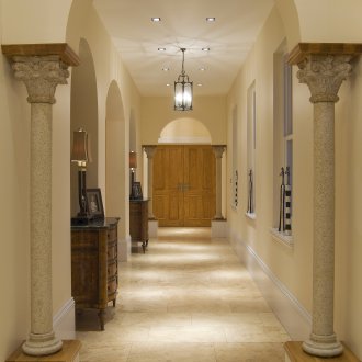 Diseño de corredor con arco de columna