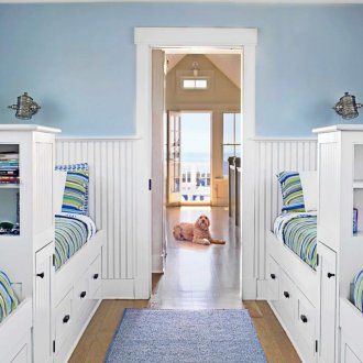 Nursery for three in a marine style