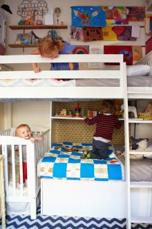 Children's room for three children of different ages