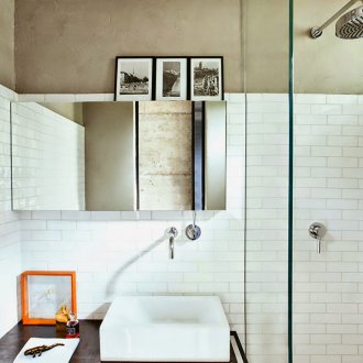 Pequeño baño tipo loft