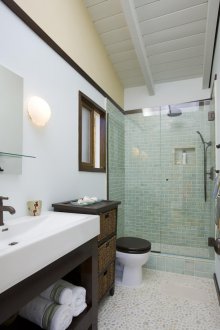 Pequeño baño de wengué