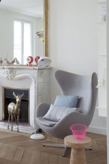 Budget repair of a studio apartment with a fireplace