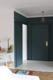 Budget repairs in a studio apartment in a simple style