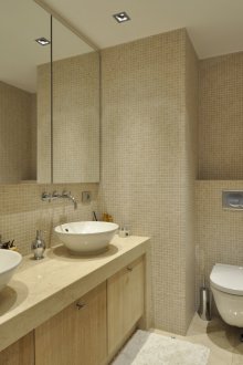 Budget repairs in a studio apartment in the bathroom